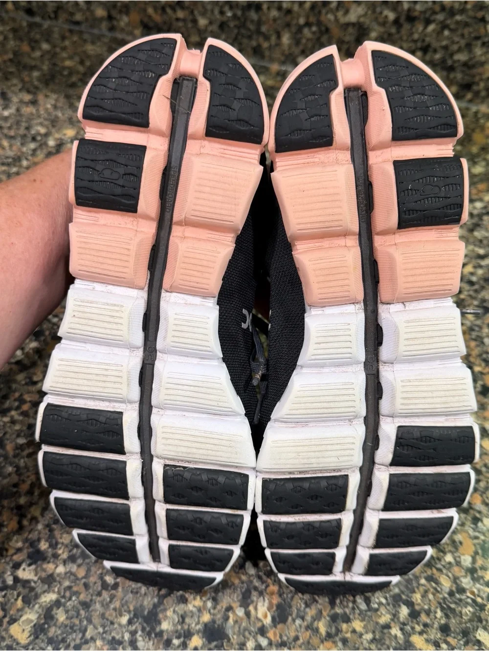 On Running Cloudtech Women's Gray and Pink Running Shoes 7.5
